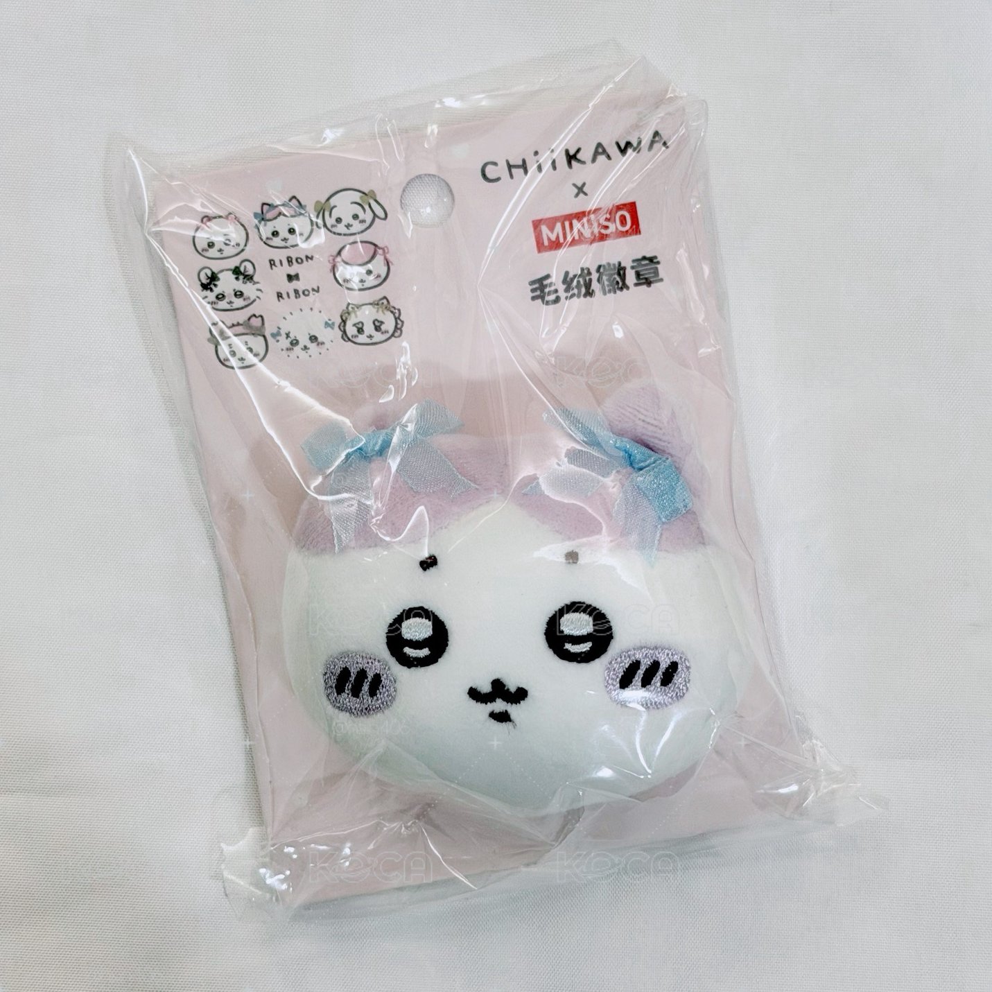 名創 蝴蝶結毛絨絨徽章 小八