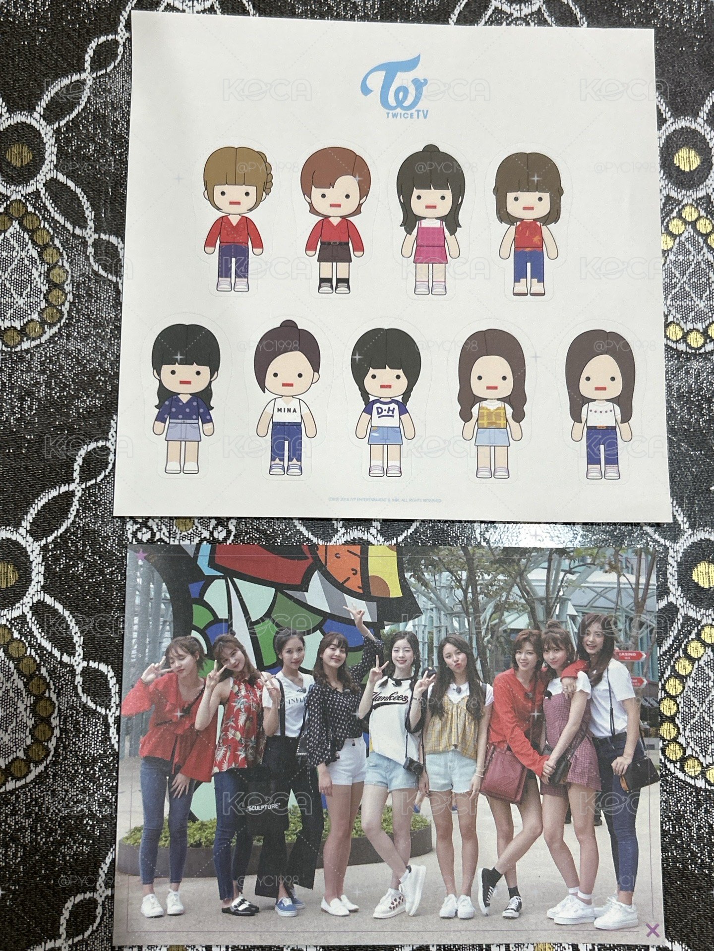 TWICE TV6 明信片+貼紙
