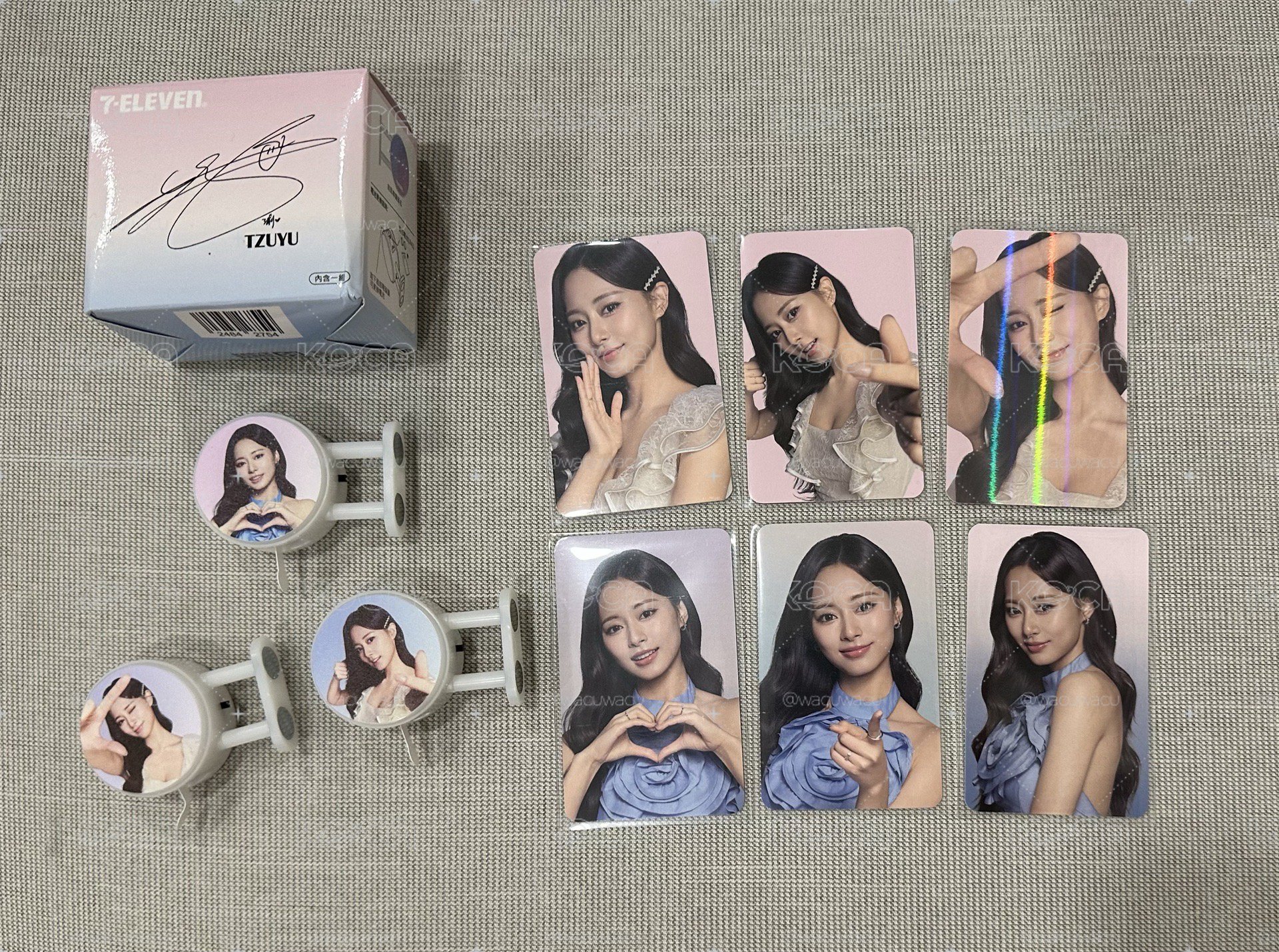 TWICE 子瑜 7-11 小夜燈3入組+小卡一套