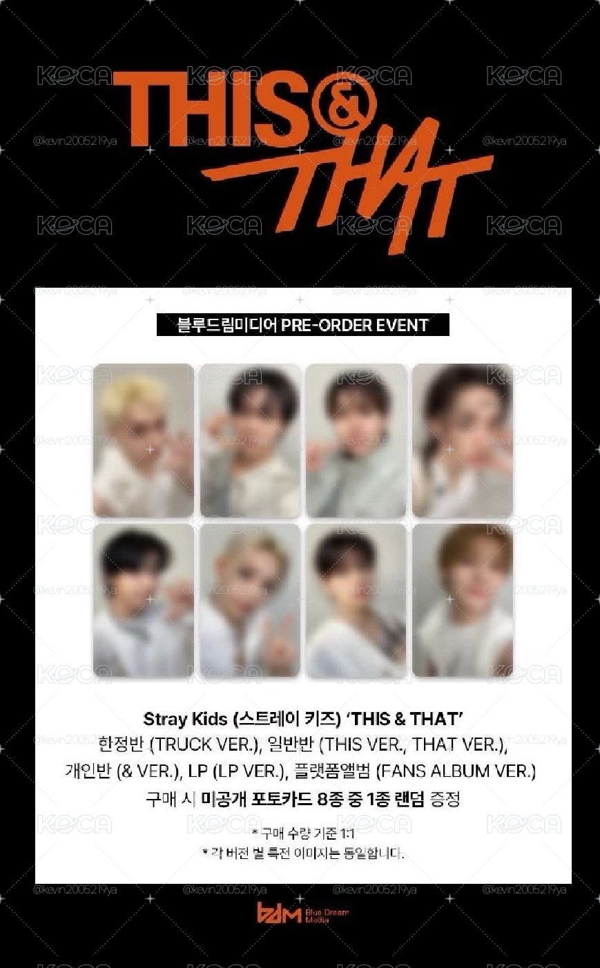 stray kids bdm特典