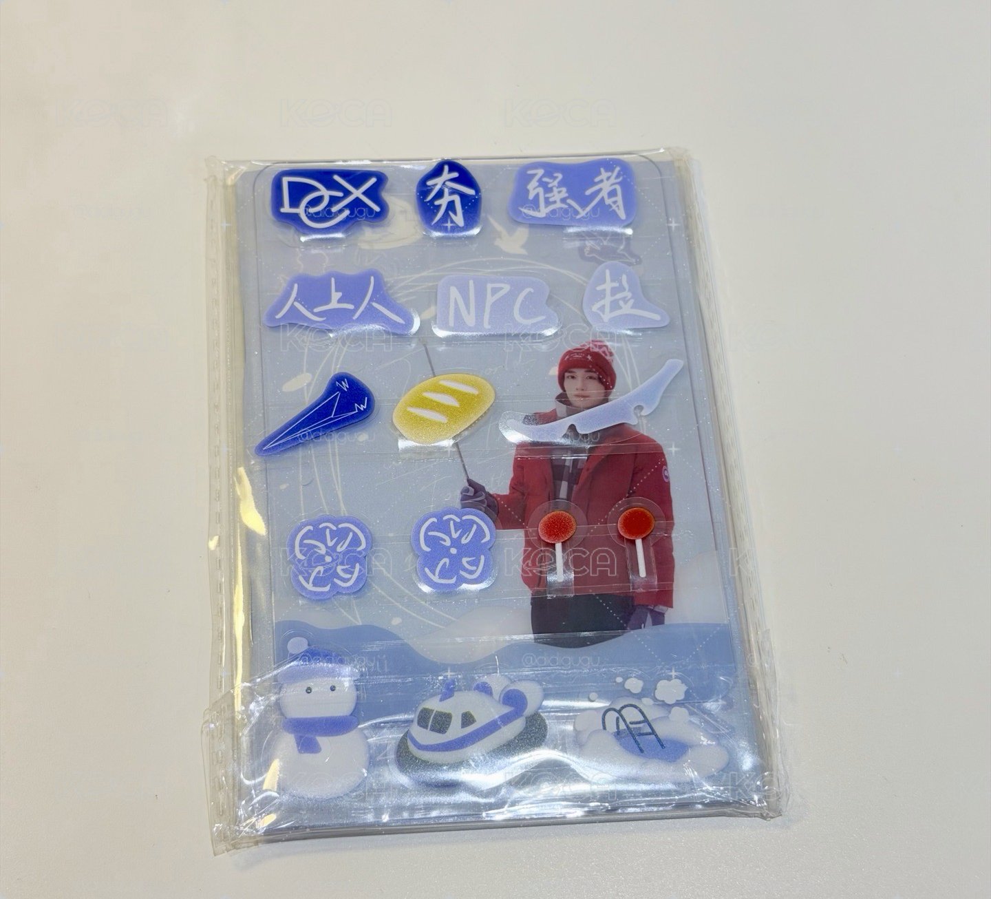 丁程鑫 藍冰季pvc貼紙+手帳本