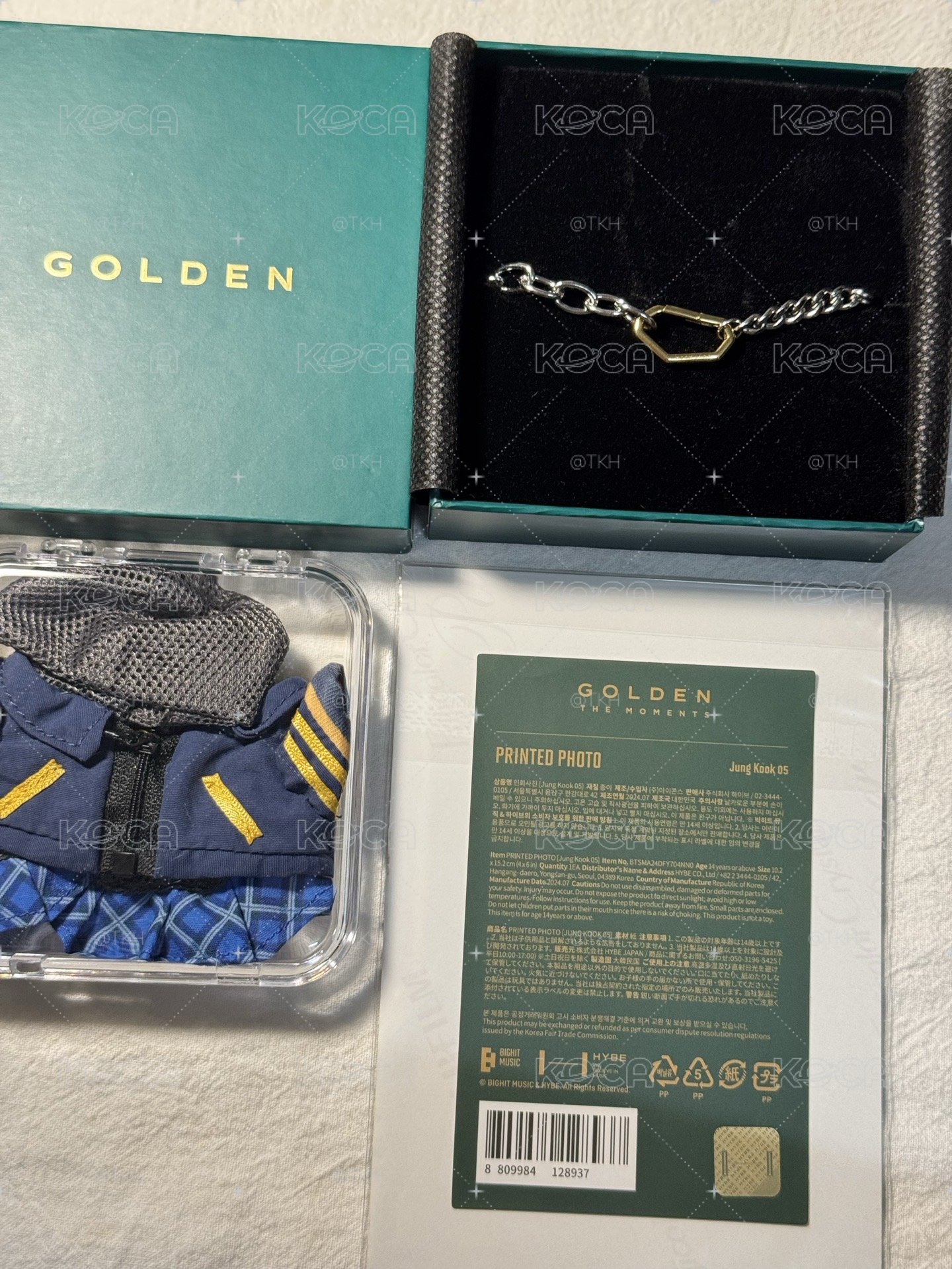 田柾國 GOLDEN展會手鍊、相片