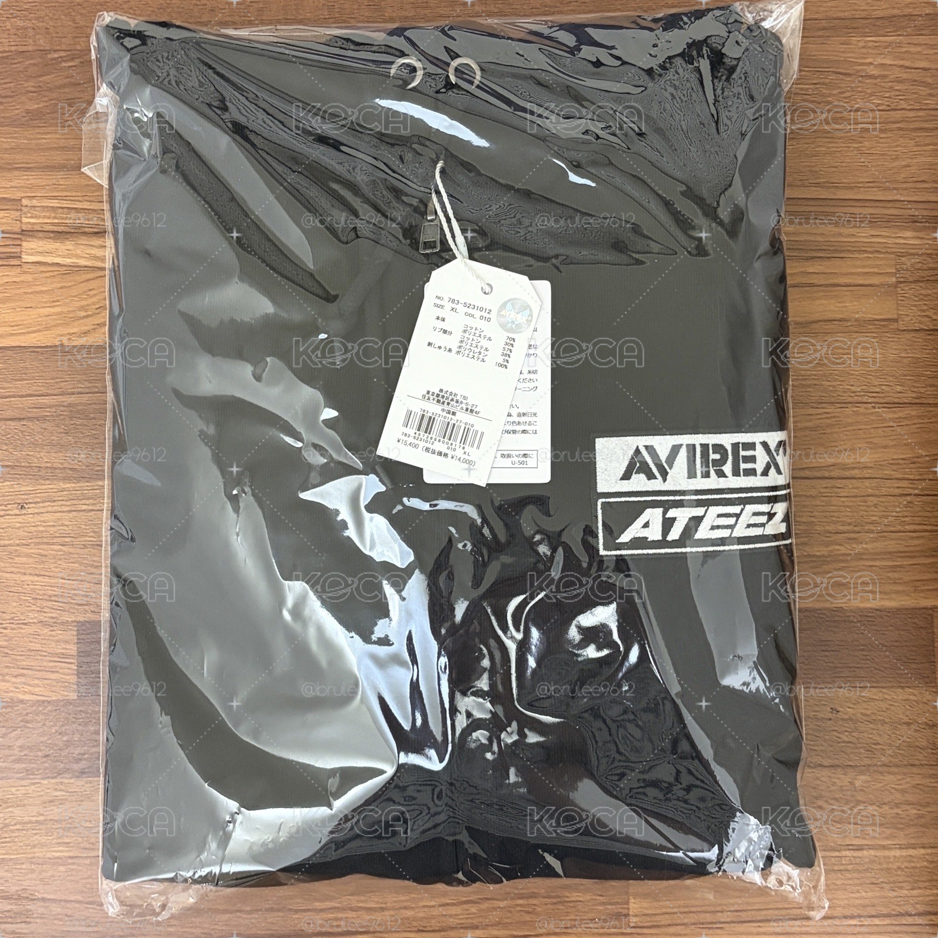 ATEEZ AVIREX聯名外套黑XL