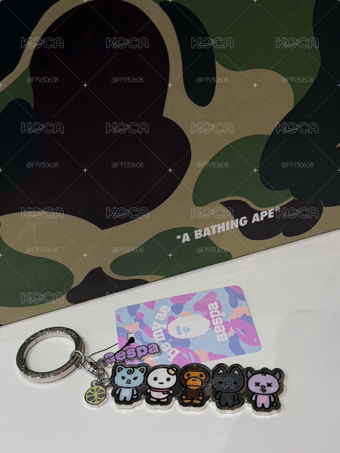 BAPE聯名Aespa吊飾鑰匙圈