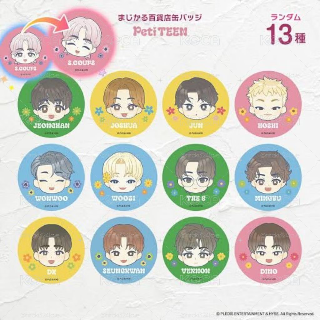 初期傷〈未使用〉迷你摺疊收納盒+吊飾+徽章×2〈合售〉PetiTEEN THE8 SEVENTEEN