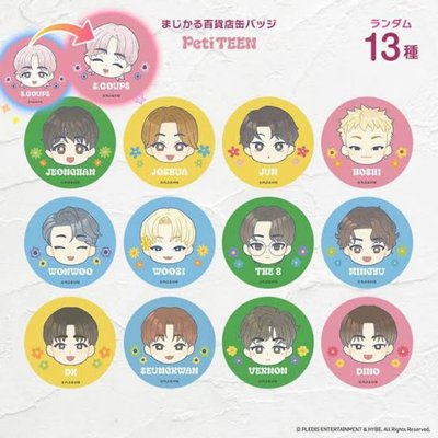 初期傷〈未使用〉迷你摺疊收納盒+吊飾+徽章×2〈合售〉PetiTEEN THE8 SEVENTEEN