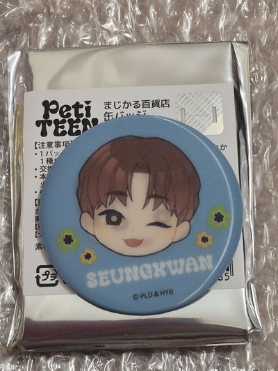 初期傷〈未使用〉迷你摺疊收納盒+吊飾+徽章×2〈合售〉PetiTEEN SEUNGKWAN SEVENTEEN