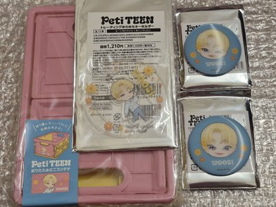 初期傷〈未使用〉迷你摺疊收納盒+吊飾+徽章×2〈合售〉PetiTEEN  MINGYU SEVENTEEN