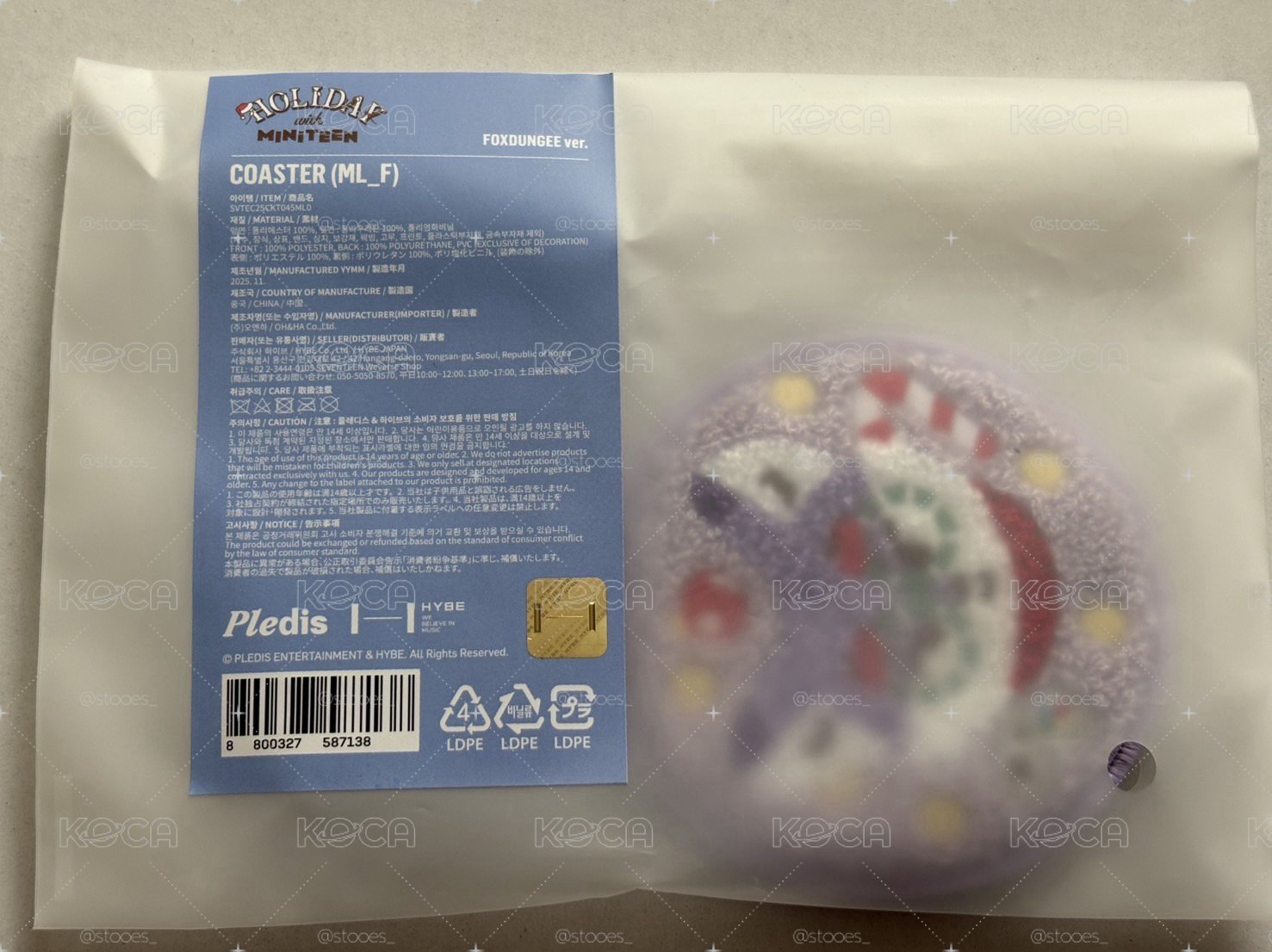 聖誕MINITEEN 杯墊（全新未拆