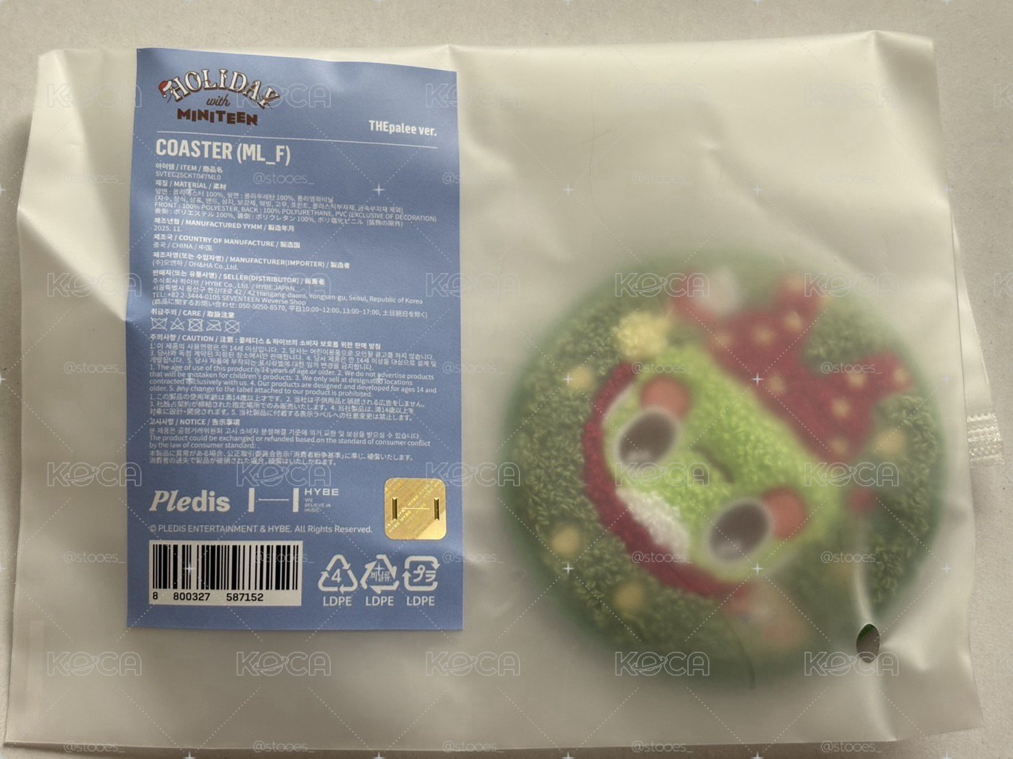 聖誕MINITEEN 杯墊（全新未拆