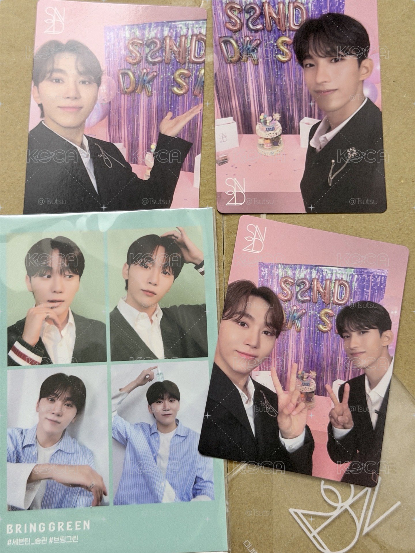 (現貨4張一起整圖出）seventeen 碩寛 代言卡 S2ND 四宮格 李碩珉 夫勝寛
