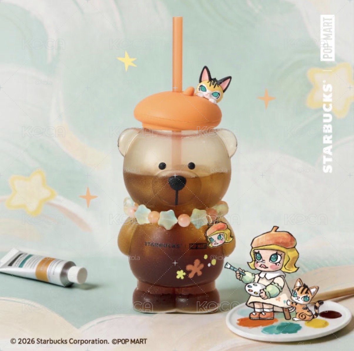 MOLLY小熊TOGO玻璃冷水杯