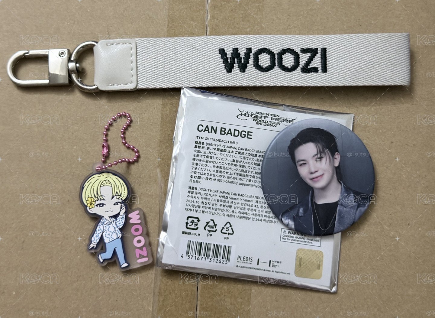 （現貨整圖出）seventeen woozi 李知勳  right here 姓名條吊飾 徽章 petiteen 金髮勳