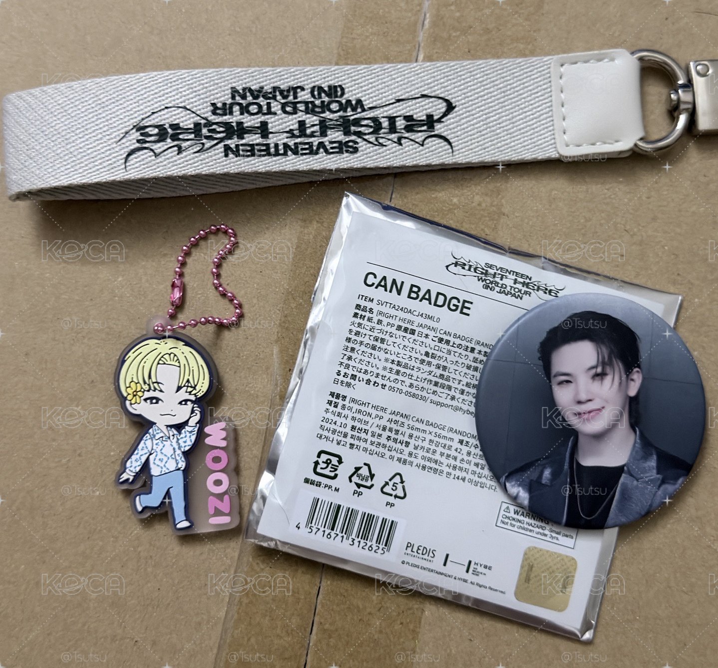 （現貨整圖出）seventeen woozi 李知勳  right here 姓名條吊飾 徽章 petiteen 金髮勳