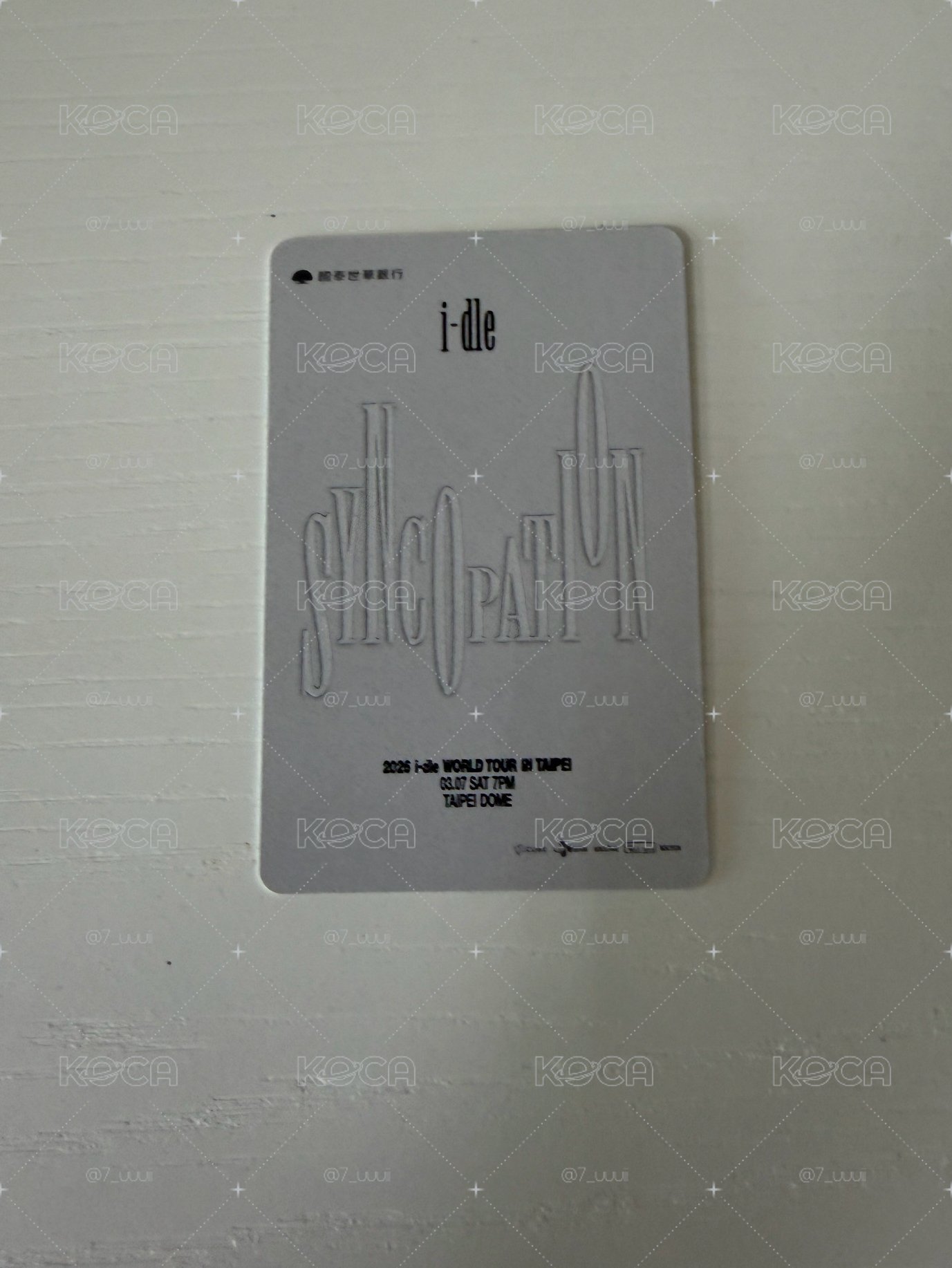 【現貨】I-DLE 2026 世巡台北大巨蛋場限小卡 — Minnie
