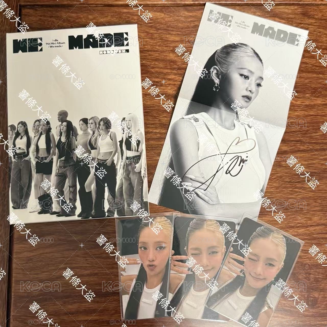 i-dle美網親簽 妮全配置