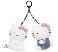 小白虎與黑虎蝦 × 三麗鷗聯名 吊娃 小白虎&Hello Kitty