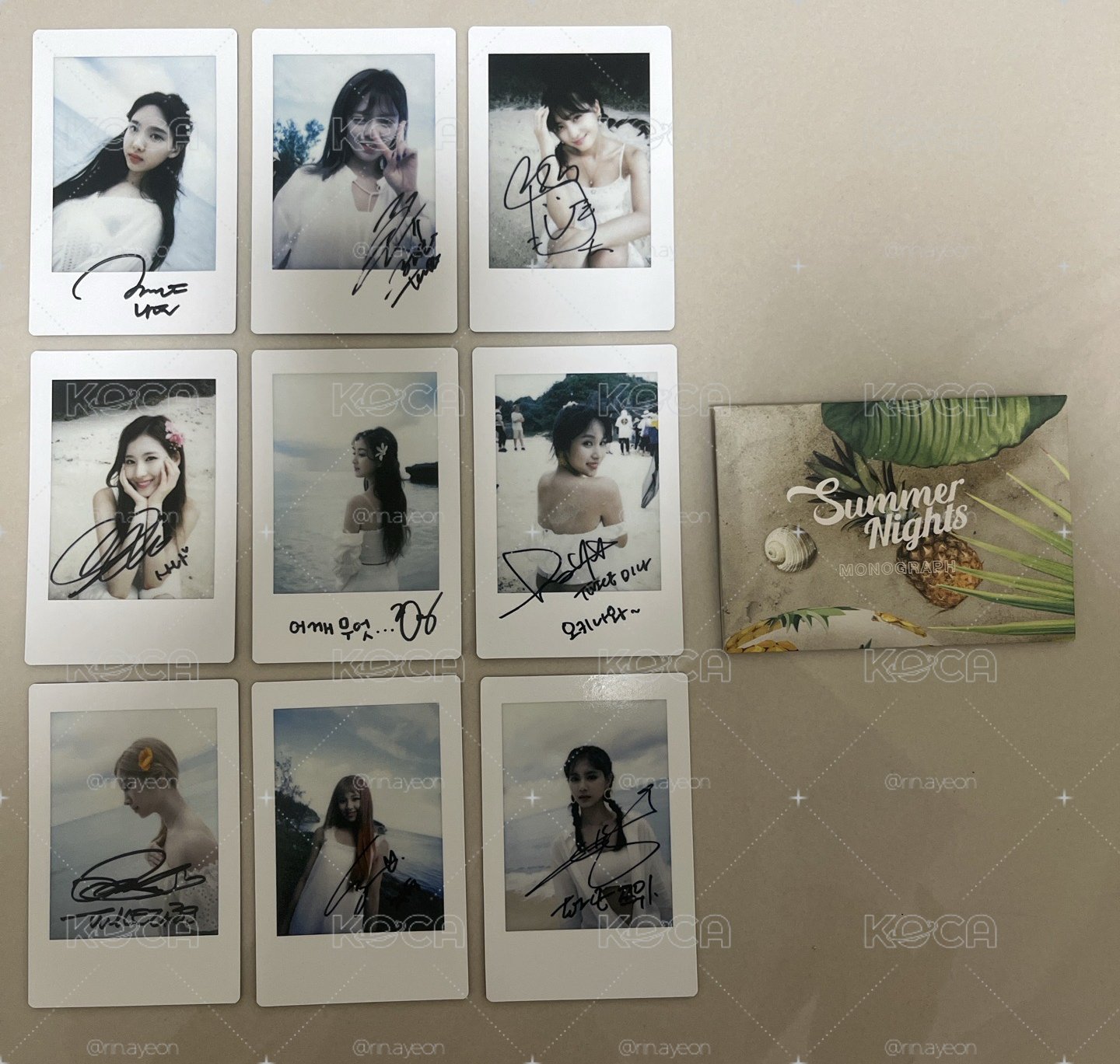 Twice 特二 花絮小卡