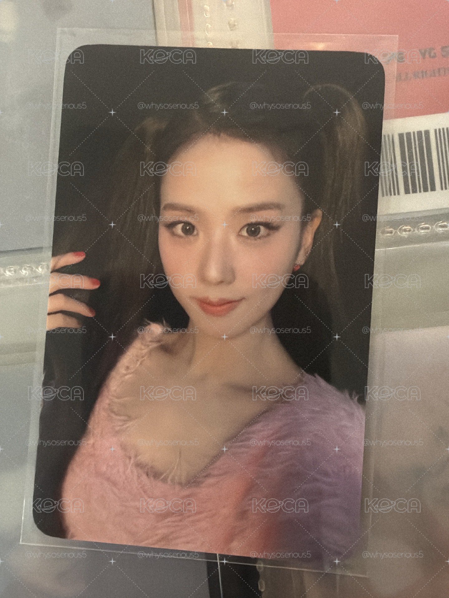 Jisoo 雙馬尾 偏灰白色卡背