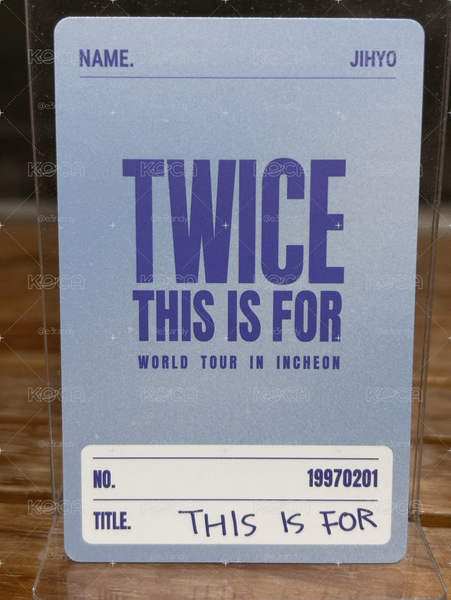 朴志效 Jihyo This is For 六巡 仁川場 演唱會DVD CD卡 ver.藍光DVD