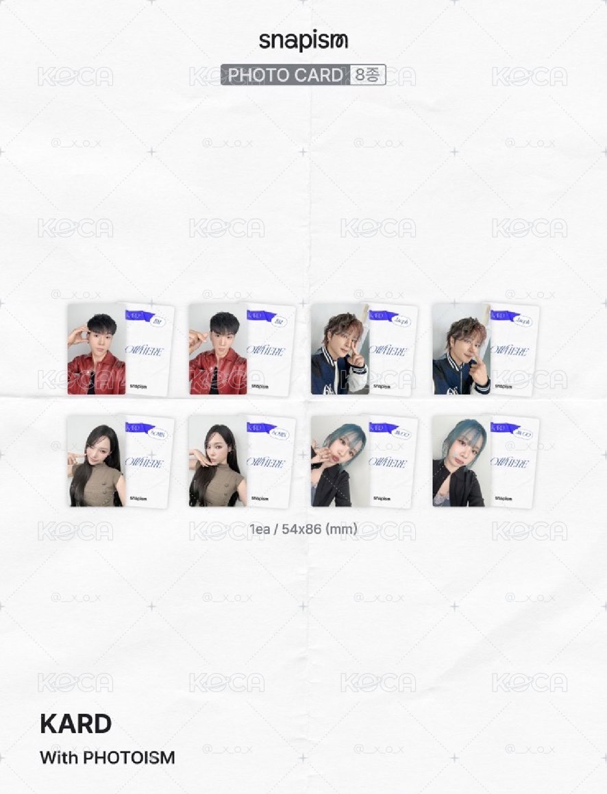 KARD X snapism小卡代印