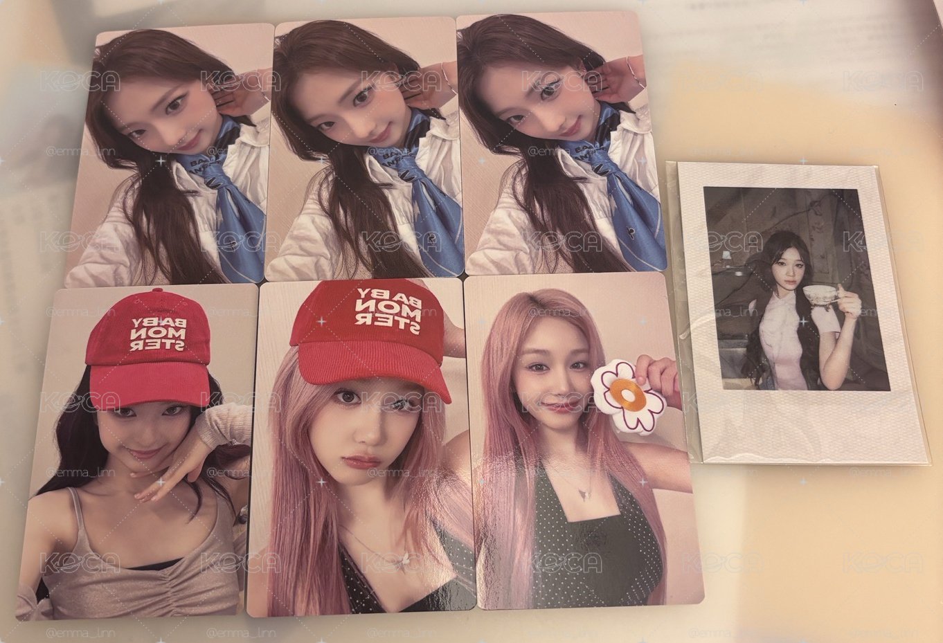 babymonster thanks monstiez 隨機卡 蜂蜜冰茶絨毛吊飾卡