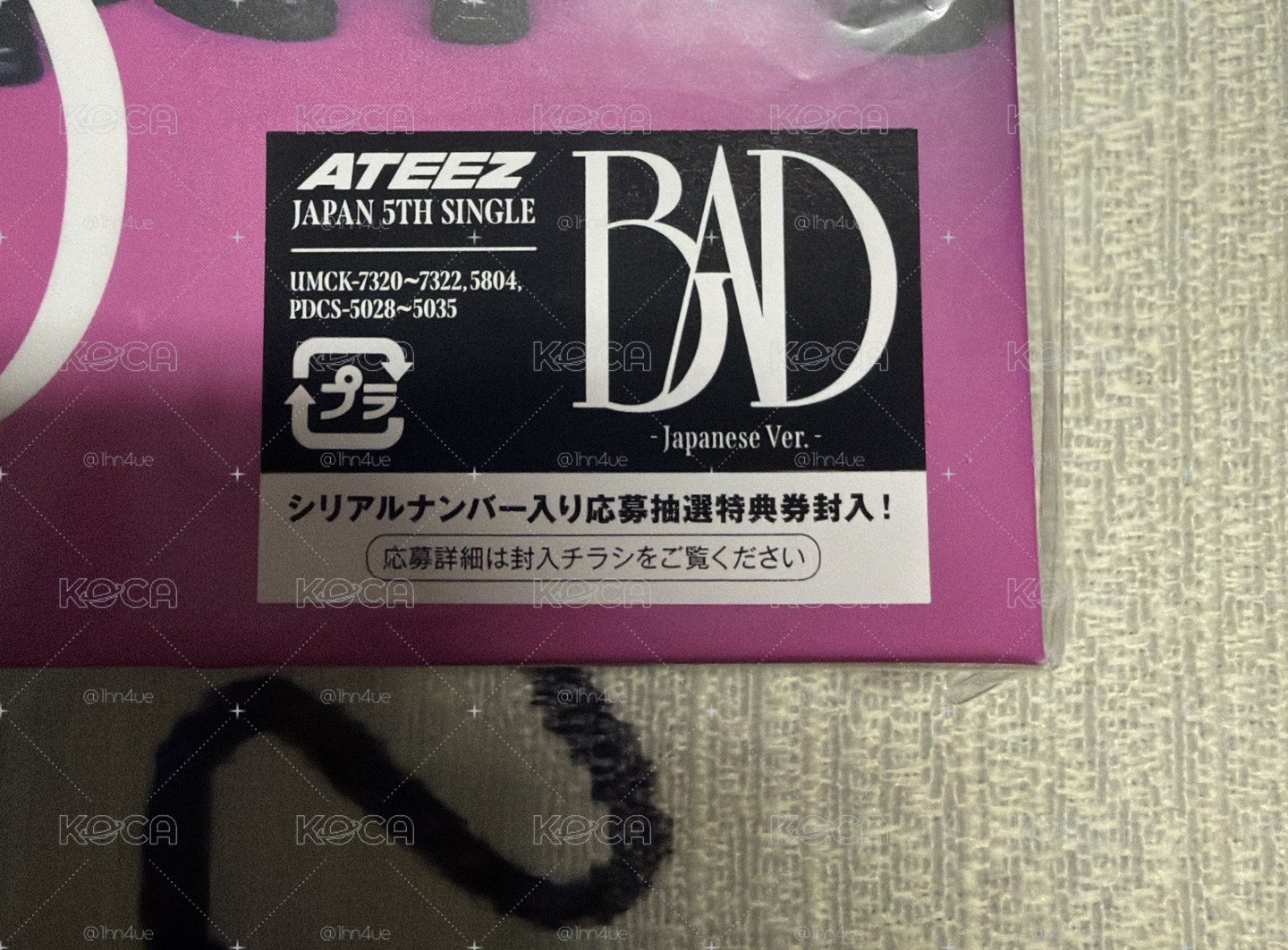 BAD(JP ver.）初回盤A 鍾浩全專（含應募卷一張）