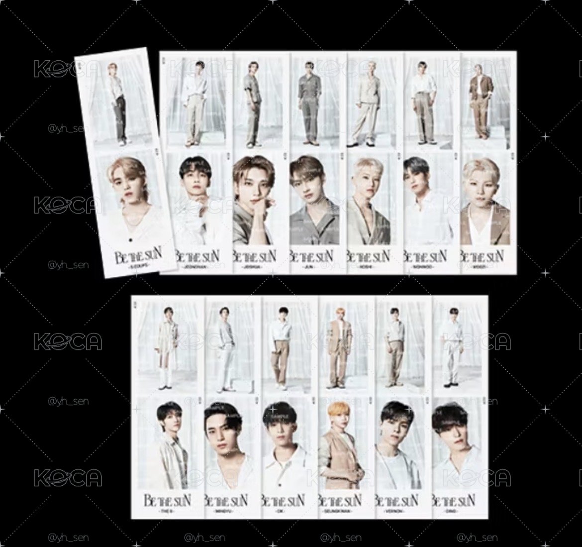 【SEVENTEEN 全新現貨】BE THE SUN 人生四格 兩格相片 整組 13張 小卡