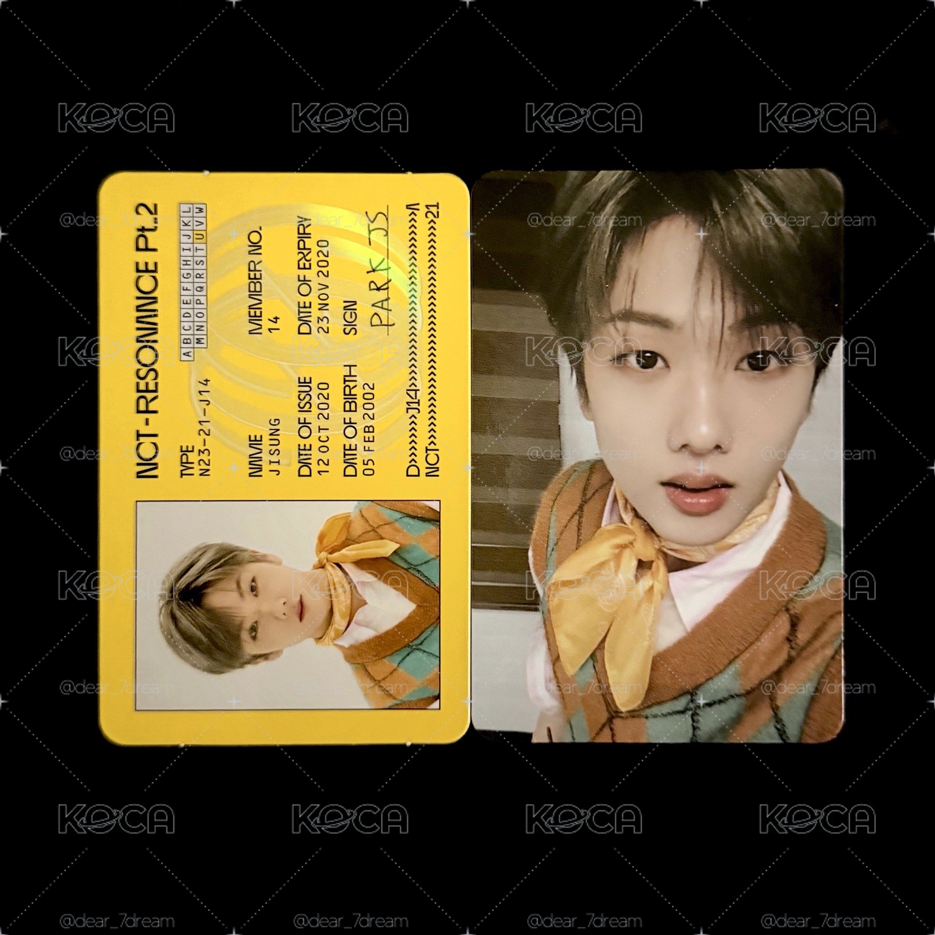 NCT DREAM Pt.2 大隊 空姐星 ID卡