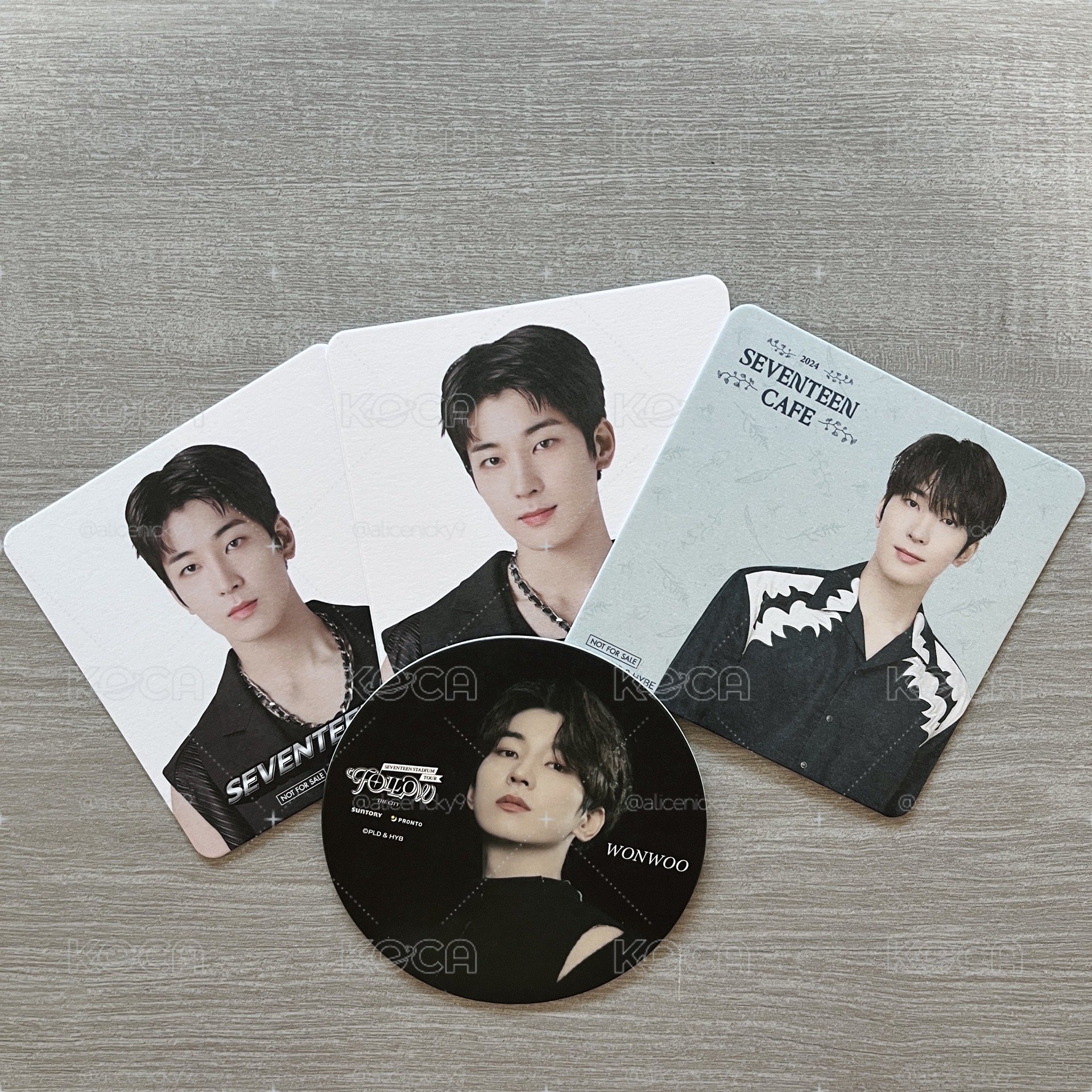 SEVENTEEN WONWOO Follow again Japan Cafe 杯墊