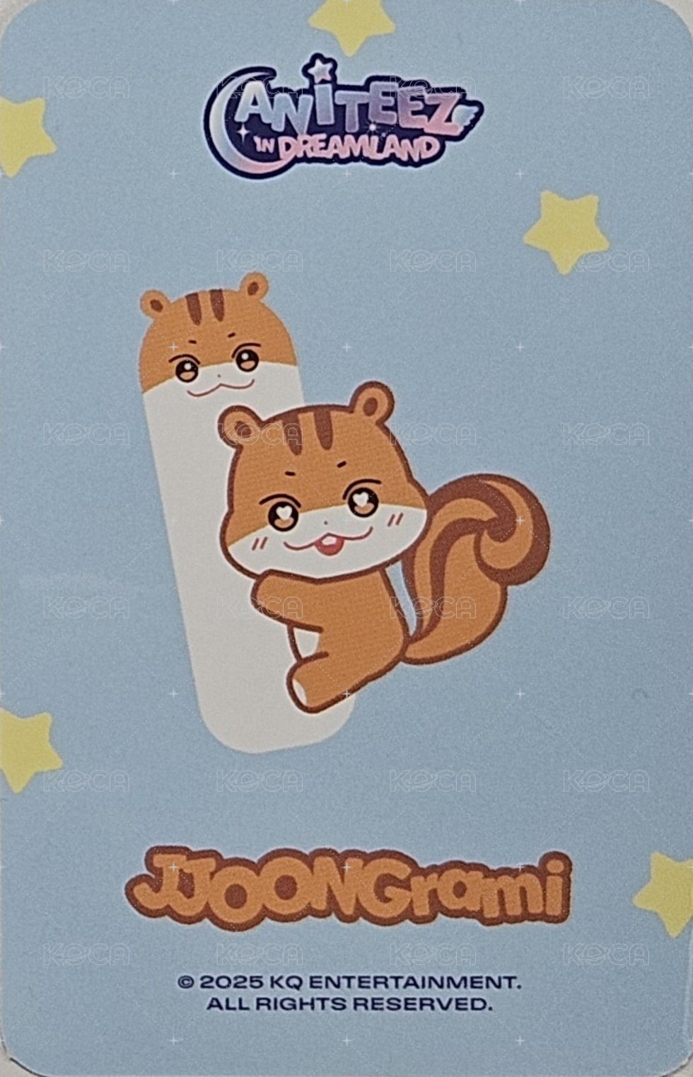 ANITEEZ IN DREAMLAND 周邊卡 MINI BODY PILLOW 背面