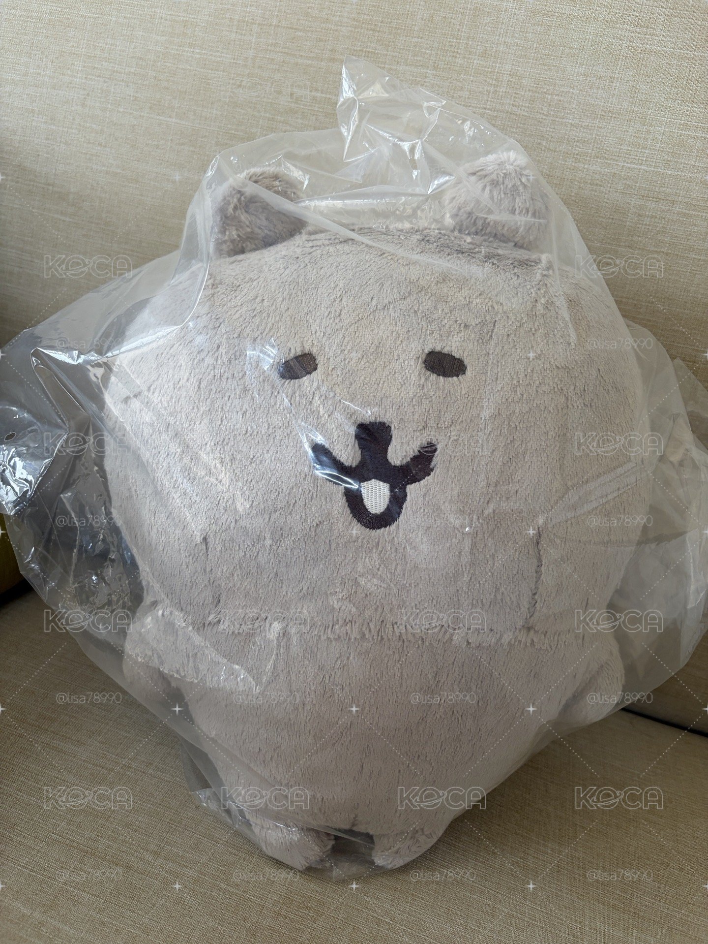 自嘲熊抱抱玩偶（灰色）