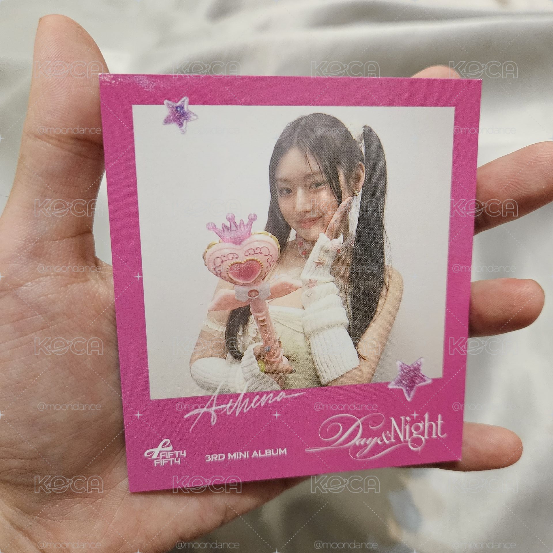 Day & Night 專輯卡 Day ver. 拍立得卡，雅典娜，魔法棒，雙馬尾