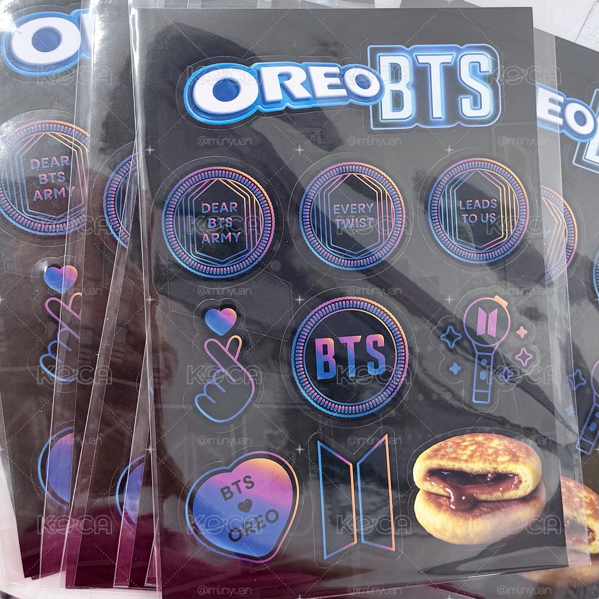 Bts Oreo餅乾聯名貼紙