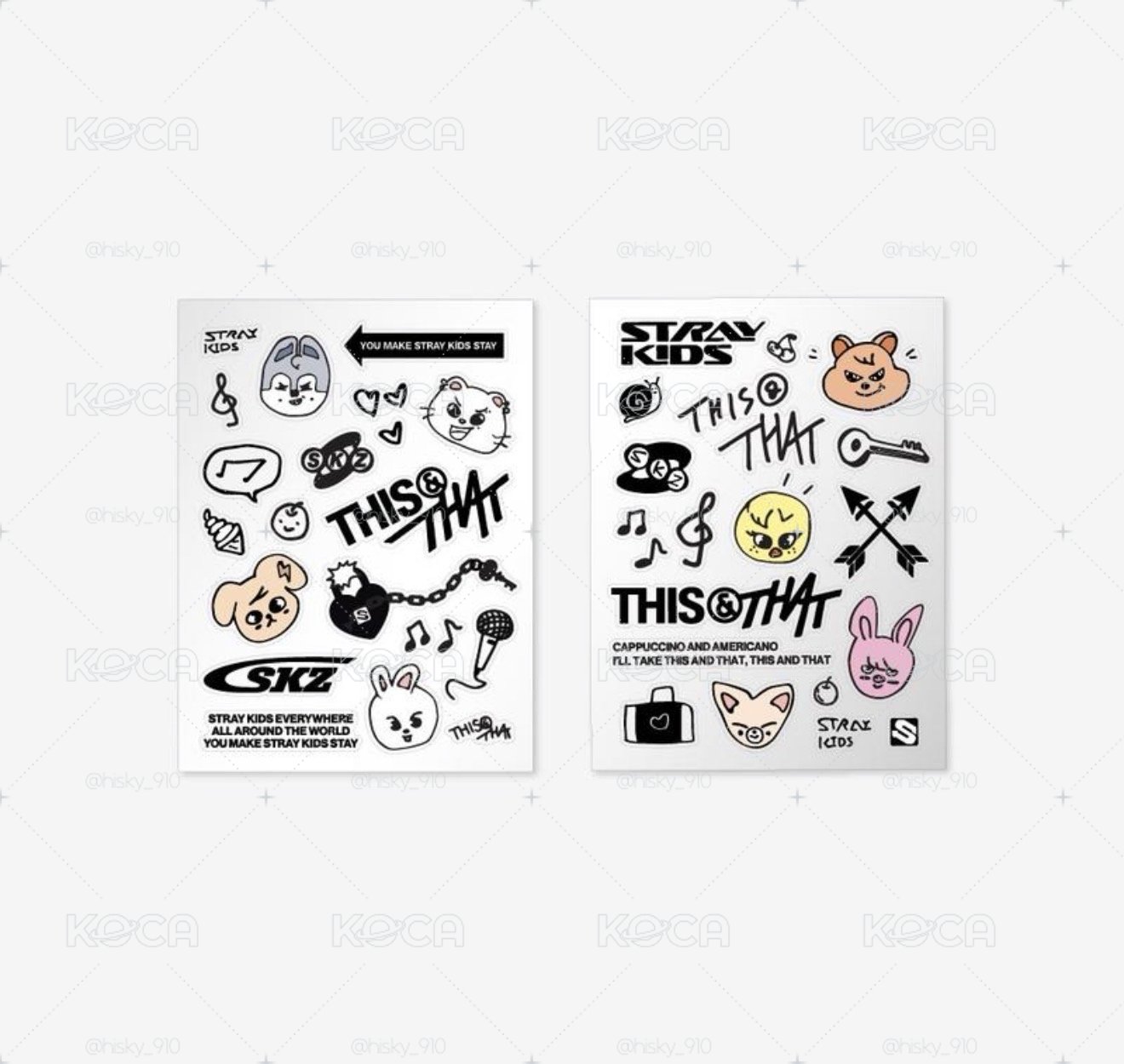 skzoo 紋身貼紙