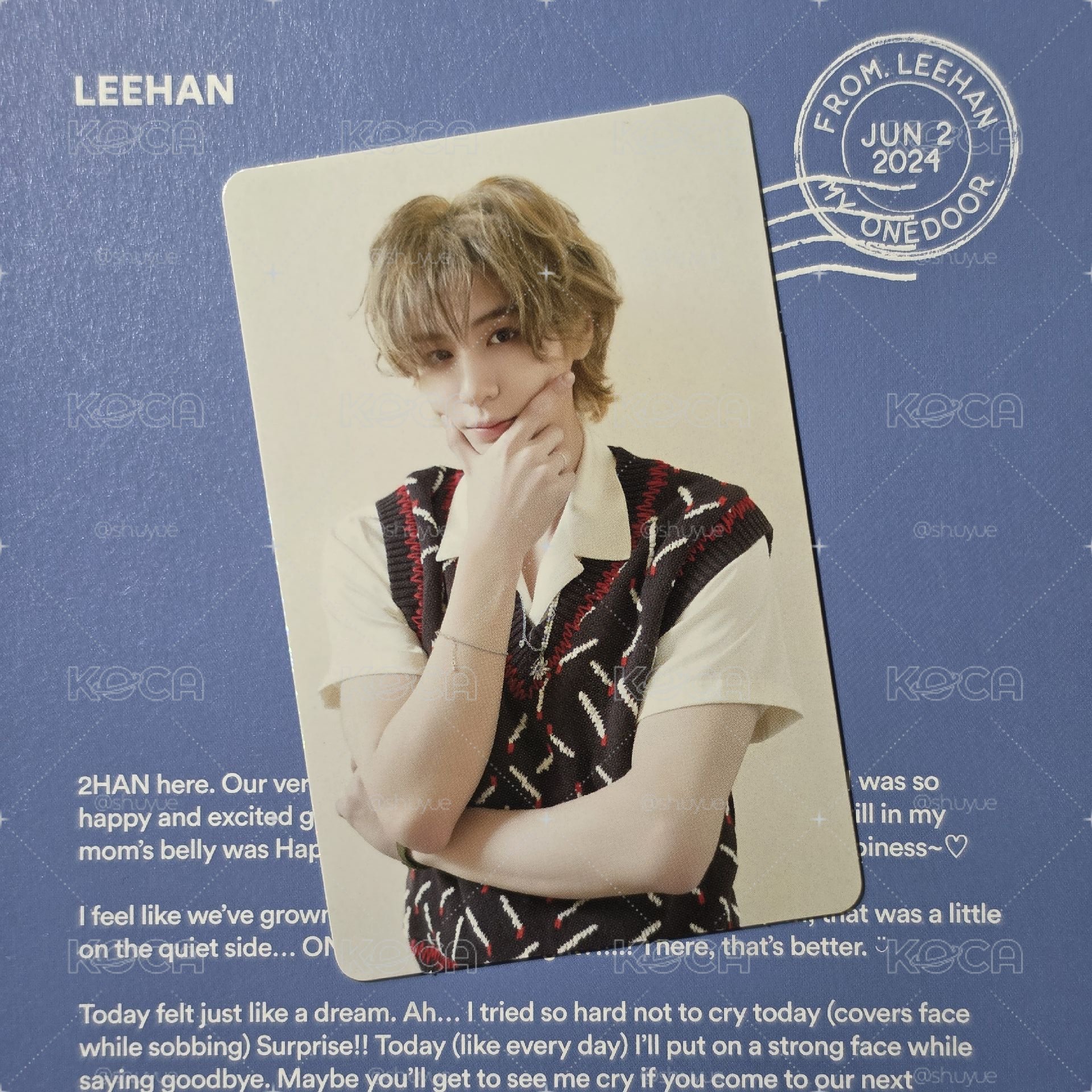 【LEEHAN】BOYLIFE 專輯卡