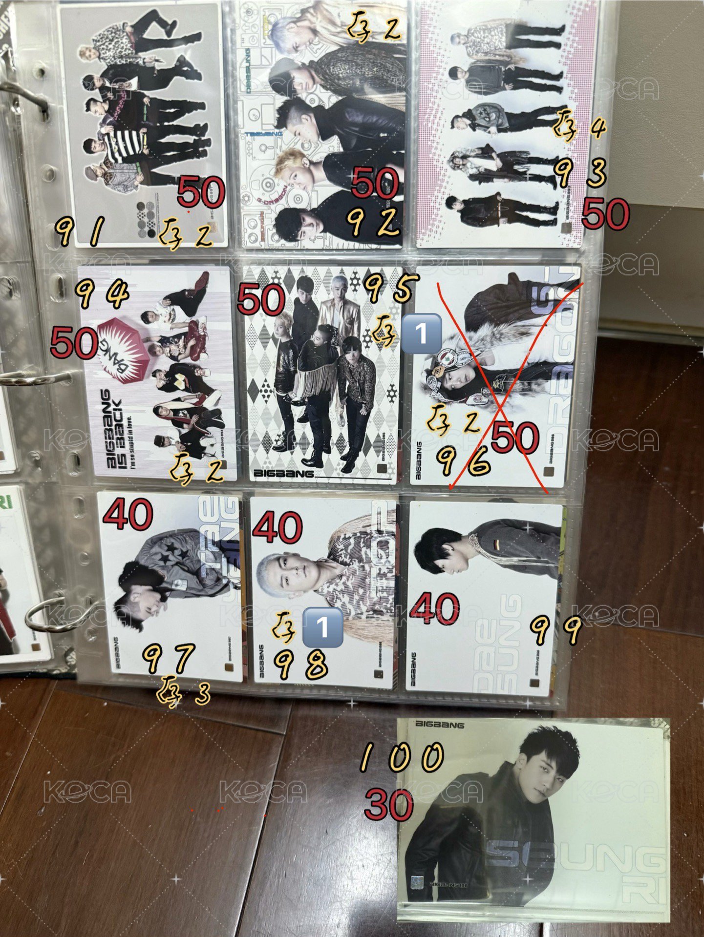 BIGBANG 2011 collection card 小卡 GD 太陽 TOP 大聲 勝利