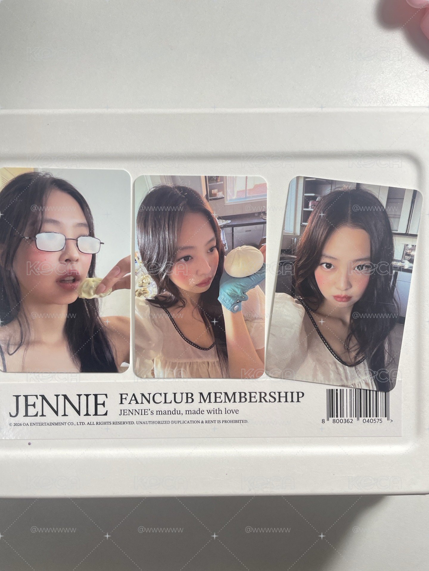 Jennie會員禮卡一套