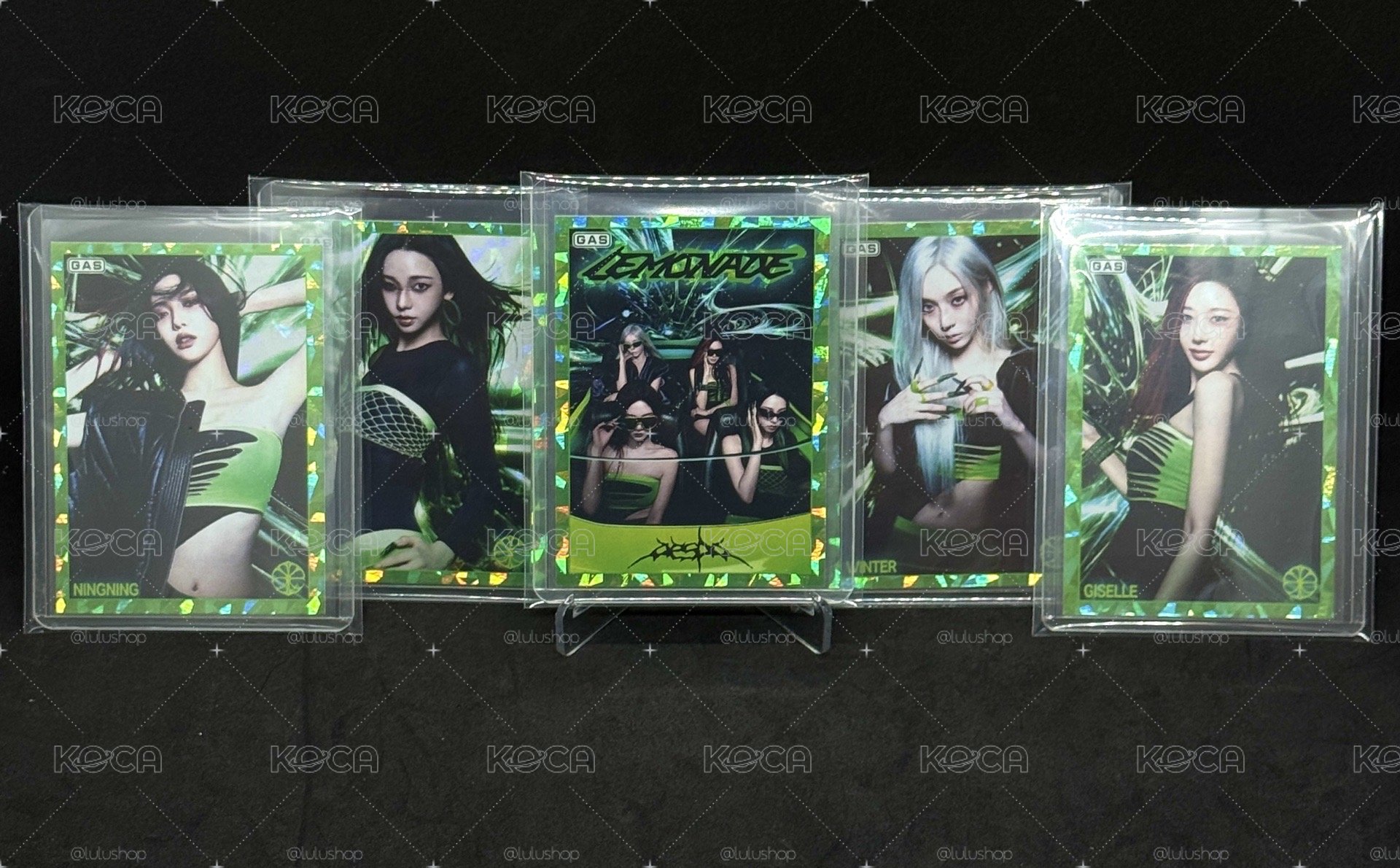 現貨 aespa lemonade 綠碎冰閃