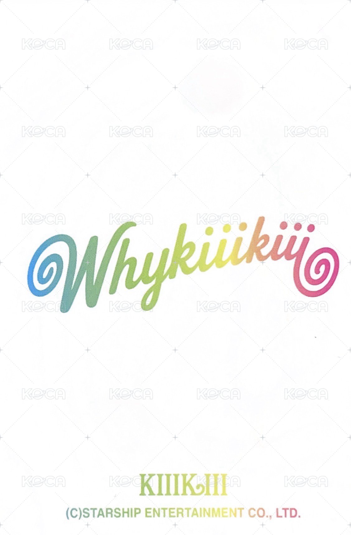 WhyKiiiKiii 星船 預售 特典卡  背面