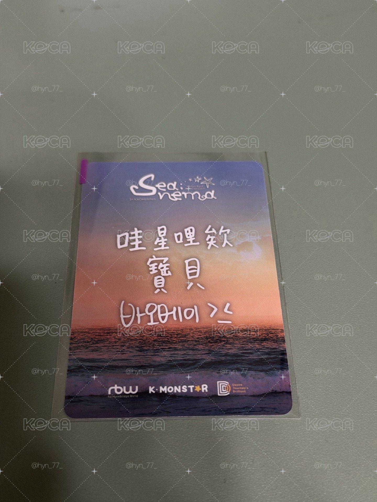 玟星小卡 演唱會入場卡
