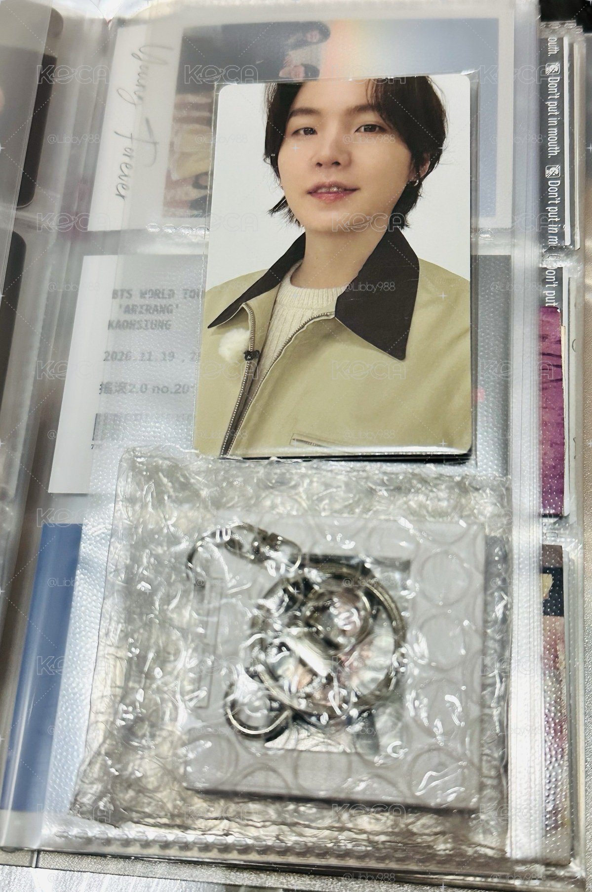 wvs A版 特典卡suga +鑰匙圈JK
