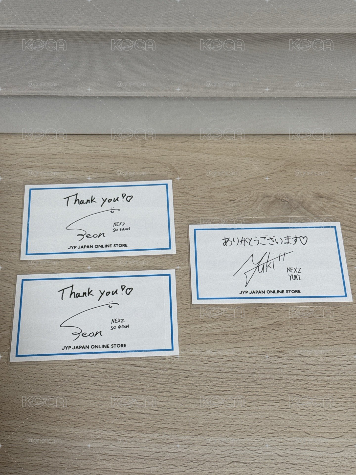NEXZ JYP 感謝卡