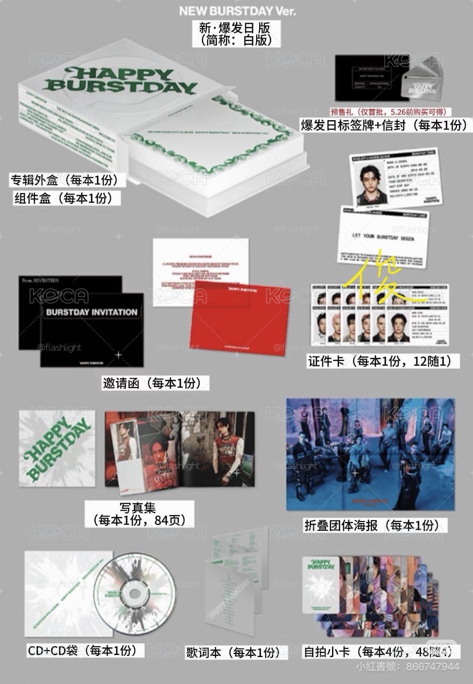 Seventeen正規五一套全專（小卡共19張）