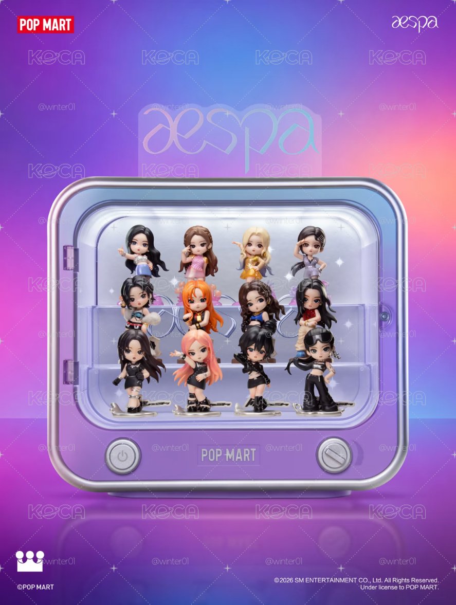 aespa x POPMART 發光展示櫃 