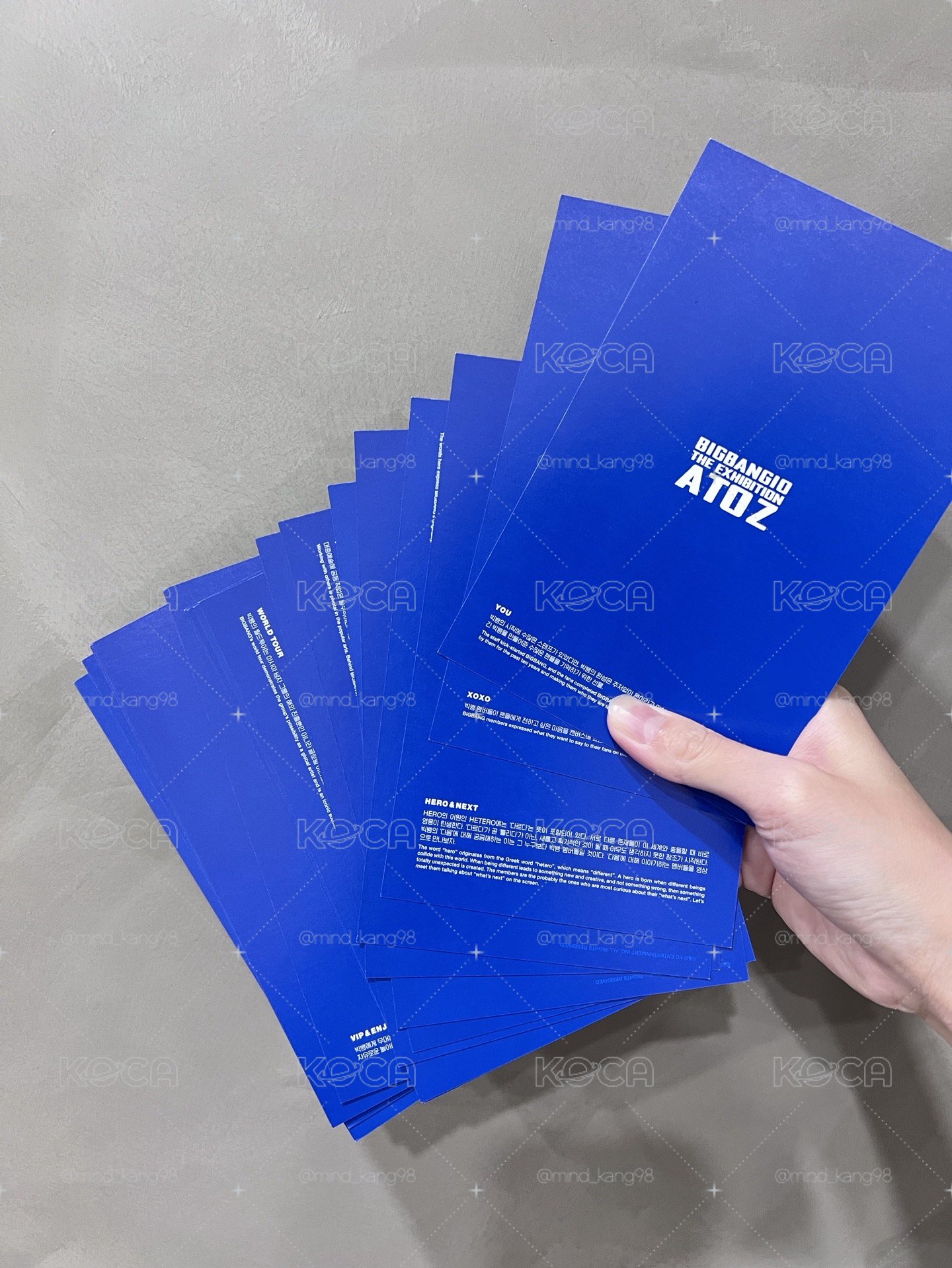 BigBang Ato Z展覽明信片
