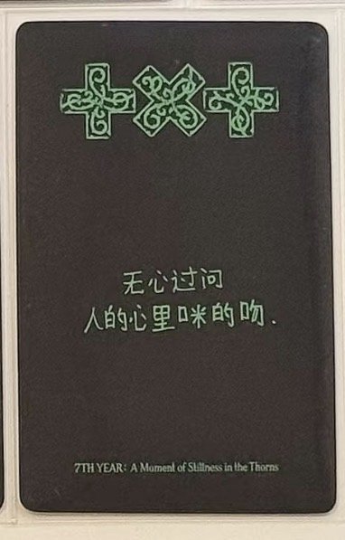 TXT顯中背 一卡一專 卡背是台灣場中文歌歌詞 