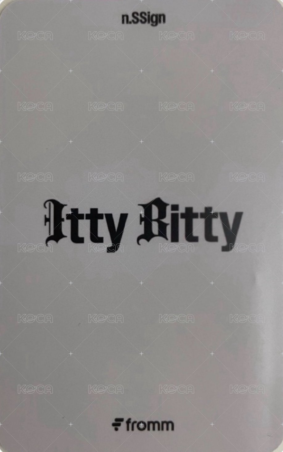 Itty Bitty fromm 線上5.0 簽售卡  背面