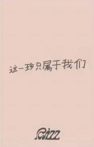 RIZZ iminitv 線上 簽售卡 中文卡背 背面