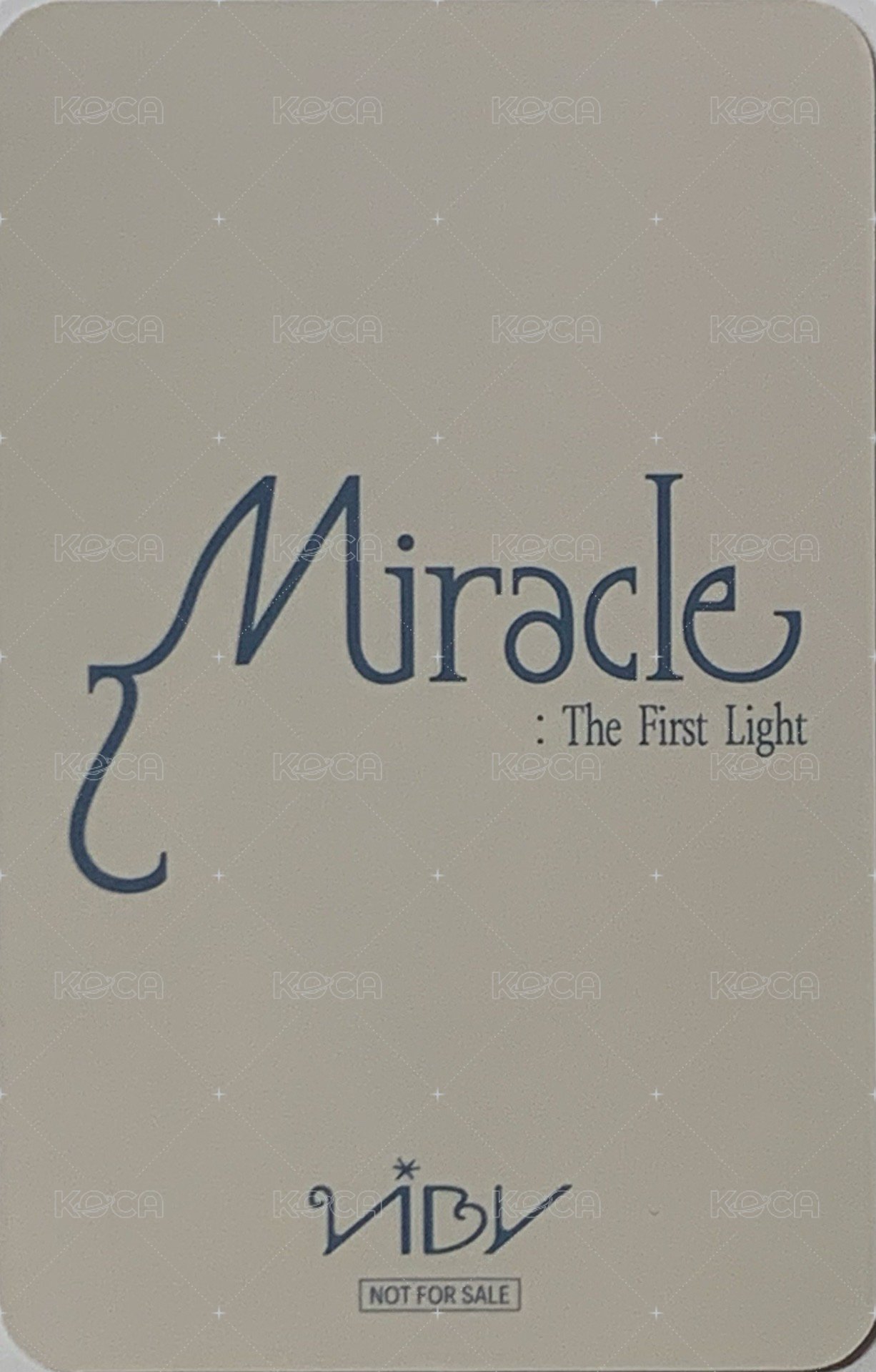 Miracle : The First Light VIBY Official 特典卡 全套單封FC TOMO限定Trainee 背面
